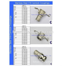 Acoplamento de camlock SS316